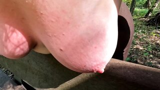 Big tits turning red