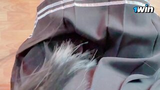 Recorded a video in class ???? masturbates with panties in first person