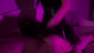 Homemade with talk. Boyfriend made his alt girl cum in a cowgirl pose