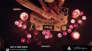 GIRLSWAY - Goth Lana Smalls & August Skye Summon Sex Spirit MILF Penny Barber - SPANISH SUBTITLES