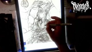 She Sucked The Soul Outta My Nuts for a Gigantic Load w/ Xray Vision - Drawing Timelapse by Drenched