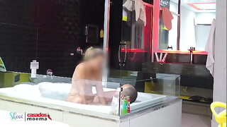 I punished the cuckold and let the stud eat me raw in the bathtub.