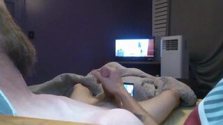 Watching sexy amateur porn while I record myself jerking off