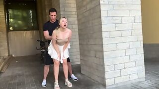 Blonde Public Fuck Summer