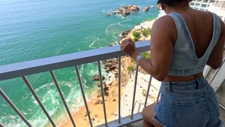 Latina girl with big ASS gets fucked in front of the sea in a hotel - MarArcher