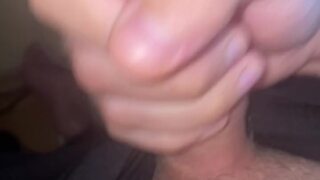 Masturbating and spitting on my cock &mdash;  cumming