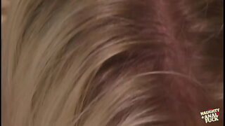 Beautiful big tits blondie gets her wet pussy licked and mouth filled with cum 