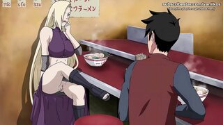Naruto: Kunoichi Trainer - Slutty Blonde Teen Ino Yamanaka Has Public Sex In A Restaurant Her Little Pussy Gets Creampied