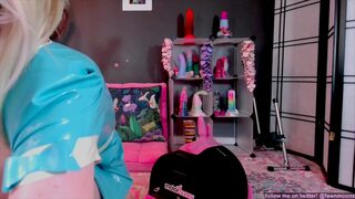 Naughty Blonde Latex Motorbunny Double Penetration DP High Heels Blonde Hair Screaming Orgasm Denial