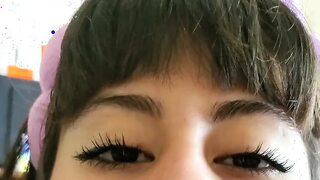 Close-up Playing with My Tongue and Wet Mouth on His Cock