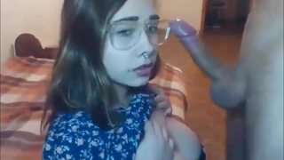 Cum On Glasses And Big Tits