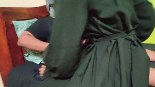 Beautifull Malaysian Hijab Girl Love to Move on Top of a Big Dick