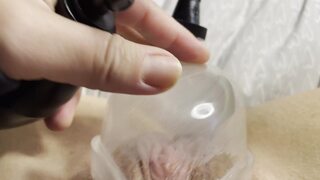 Pussy Pumping My Big Clit With My New Pussy Pump