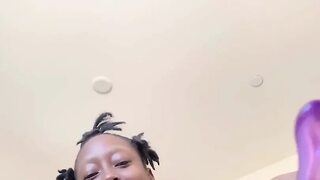 Horny Black Hairy Pussy Close up Dildo Vibrator Fucking