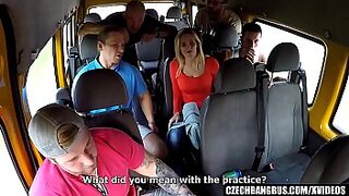 She got Gangbang in Bus