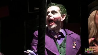 An outstanding orgy at a strip club with busty milfs in sexy costumes and guys with big dicks