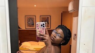 BBW Babe with big ass fucking herself with dildo