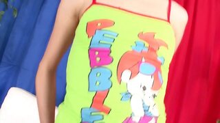 Horny dark haired slut takes it in the ass