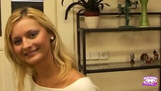 Blonde Whore's On-Camera BJ Frenzy Ends in Slop-Faced Humiliation for
