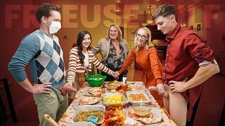Family reunion goes full throttle: Thanksgiving sex party unleashes raw,