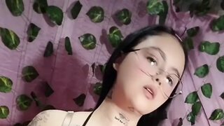 Vaginally ravaged till ejaculation by expert fingers thrusting with a