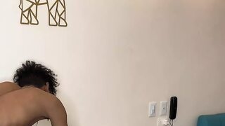 Colombian beauty orders a ride and offers sweet delights in