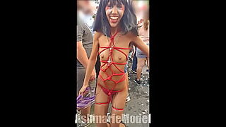 Hairy Goddess Striptease Nipple Flash Upskirt Street Show