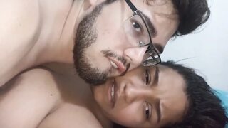 18 year old brunette big saggy tits from New York United States fucking her stepbrother's big dick Friends fucking