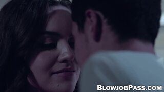 Naughty Freya Parker makes her intruder eat out her bushy