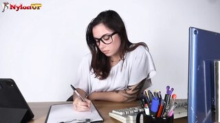 Dominating Boss Repremands Her Foot-loving Secretary's Failure