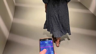 Daring Orgasm💦 Control with Lovense at the Bar