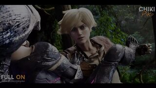 Ryanreos' sexy girl gets savagely double-fucked, her big tits bouncing