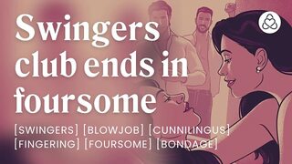 HOT foursome partner swap at the swinger's club [erotic audio