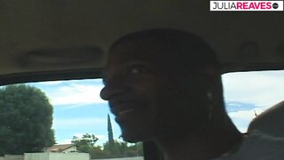 Sexy girl moans as a monster black cock thrusts her tight pussy