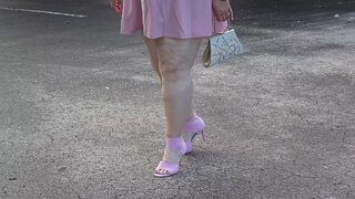 Plump white bbw doctor caught masturbating in public, flashing pussy🌮️