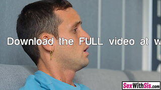 Big boobs bossy stepsister makes stepbro eat her out and