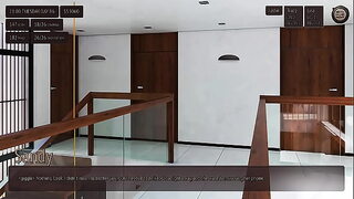 Threesome with Two Hot Collage Girl in Public Library -