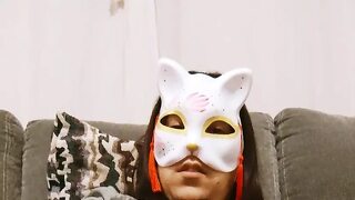 Busty girl masturbates vagina with dildo