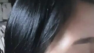 Delia Sugar makes risky blowjob in the storage room