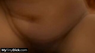 Quivering ebony sex kitten lavishes attention on diminutive dick🌭