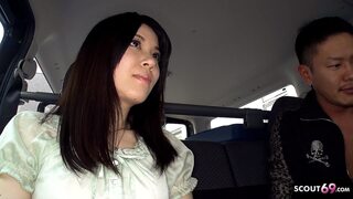 Araki seduces stranger in car, raw Japanese teen on cock🍆