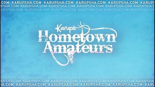 Alexa Raye rubbing her clit on black couch