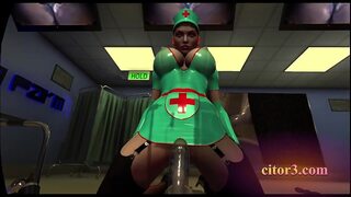 Citor3 3D VR Game latex nurses pump seamen with vacuum
