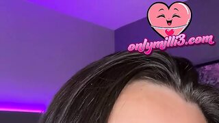 Blonde Brit bares all in lacy pink lingerie