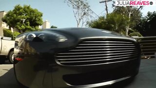 Horny lesbians fuck on both holes with huge dildos