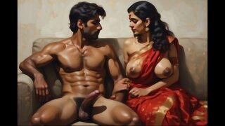 Aunty with collage boy, cheating aunty not satisfied by her husband