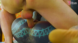 Pornstar Tattoo Artist gets Assfucked from Customer - hard Anal,