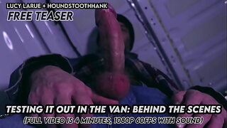 Testing It Out in the Van Behind the Scenes