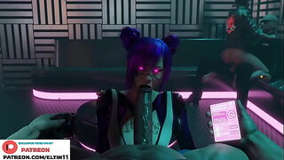 Cyberpunk Whores Neon-Lit Suck😜 & F*ck in Best Cartoon Game