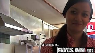 Blonde Whore Gets Railed On Street Corner For Her Money,